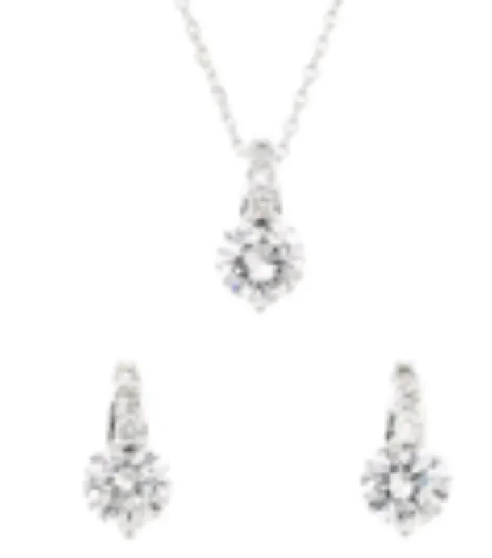 City By City Cbc Set Cz Floating Pnd & Std 111607 Slv