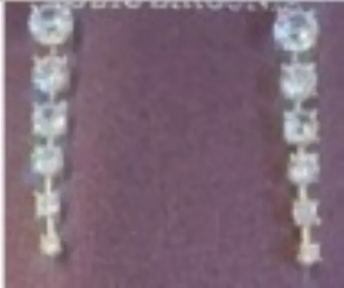 City by City Cubic Zirconia Gold Plated Graduated Drop Elegant Earrings