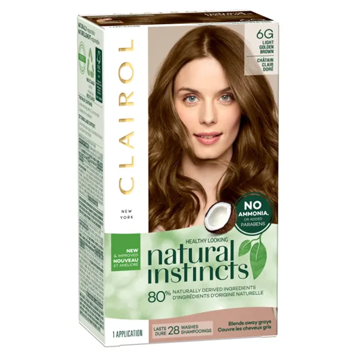 Clairol Natural Instincts 6G Light Gold Brown Hair Dye Kit