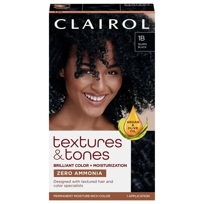 Clairol Textures & Tones 1B Silken Black