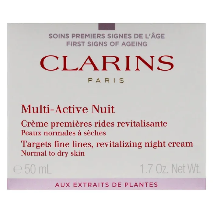 Clarins Multi-Active Night Cream, Normal To Dry Skin, 1.7 Oz