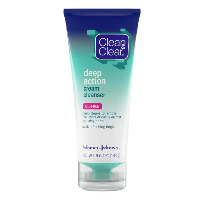 Clean & Clear Oil-Free Deep Action Cream Facial Cleanser – 6.5oz