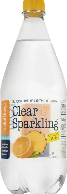 Clear & Sparkling Tropical Orange Water Beverage – 1 l
