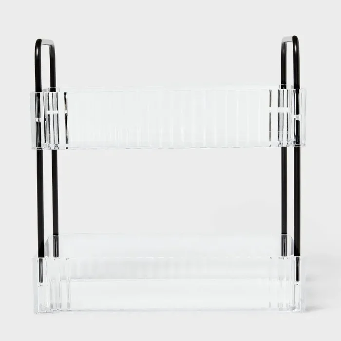 Clear Ribbed Acrylic Tiered Tray – Threshold™