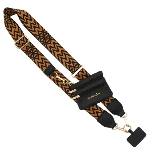 CLIP GO W/POUCH CHEV BROWN/BLACK