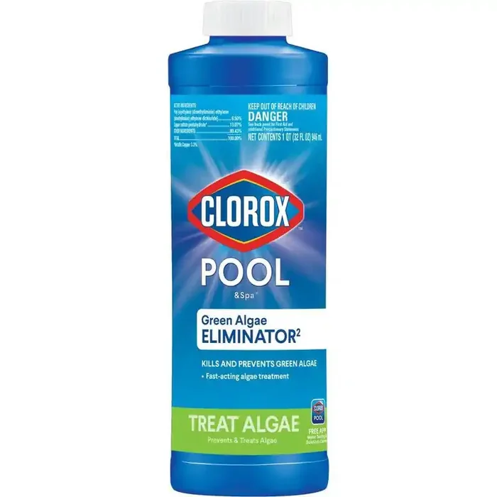 Clorox Green Algae Eliminator – 32 fl oz Pool Chemical Algaecide for Cleaner Water