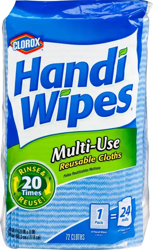 Clorox Handi Wipes Multi-Use Reusable Cloths, 72 ct.