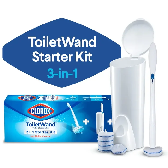 Clorox ToiletWand 3 in 1 Starter Kit Toilet Bowl Cleaner Kit