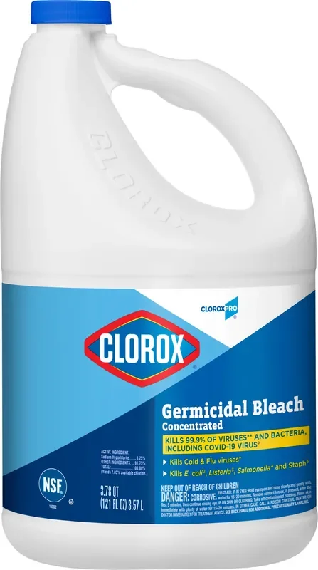 CloroxPro Clorox Germicidal Bleach, Concentrated, 121 Fluid Ounces (30966) (Packaging May Vary)