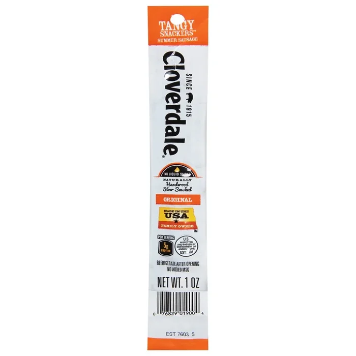 Cloverdale Summer Sausage, Original, Hardwood Slow Smoked, 1 Ounce