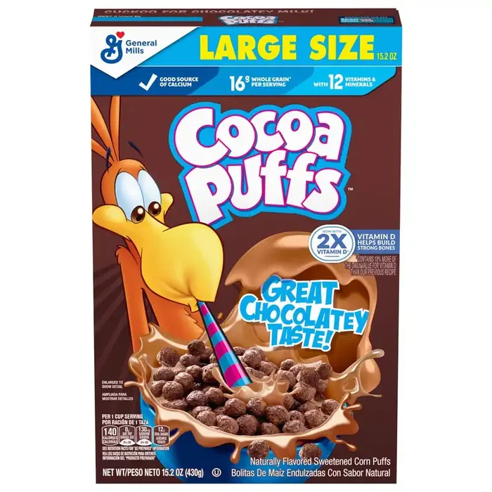 Cocoa Puffs, Chocolate Breakfast Cereal with Whole Grains, 15.2 oz