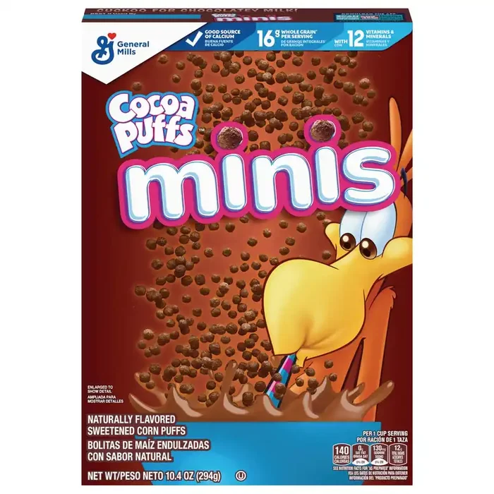 Cocoa Puffs Minis Chocolatey Breakfast Cereal, Made with Whole Grain, 10.4 oz
