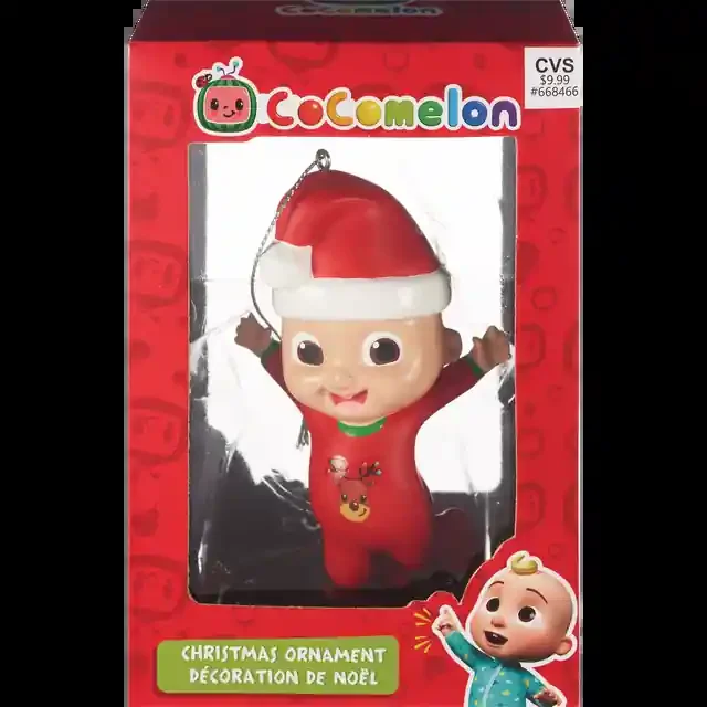 Cocomelon With Santa Hat Ornament, 1 Ct