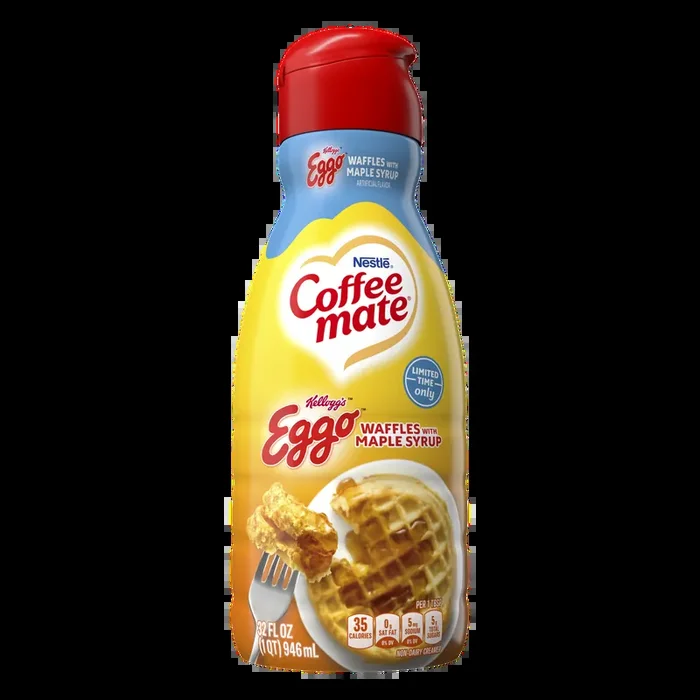 Coffee mate Kellogg‘s Eggo Waffles with Maple Syrup Liquid Coffee Creamer