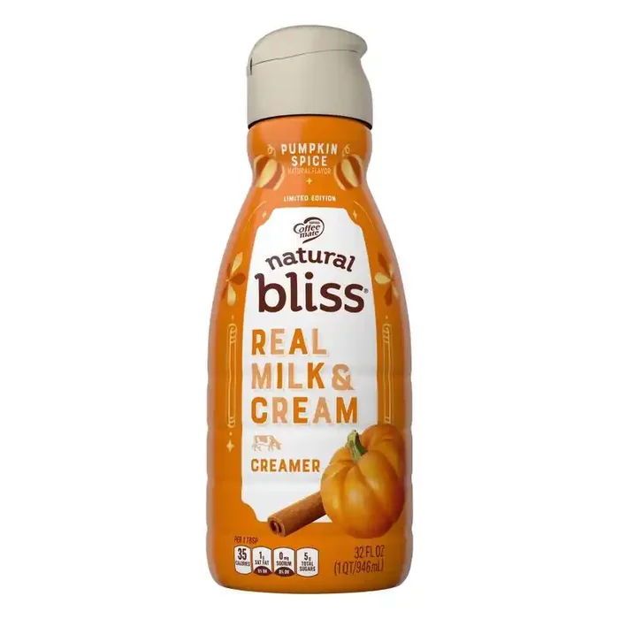 Coffee mate Natural Bliss Pumpkin Spice Creamer – 1qt