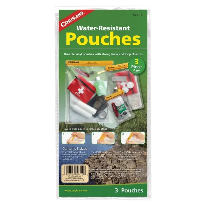 Coghlan‘s Water-Resistant Pouches – 3 Pack