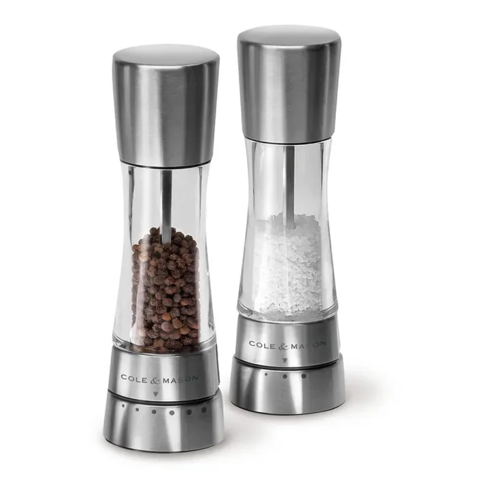 Cole & Mason 7″ Stainless Steel Salt and Pepper Mill Gift Set