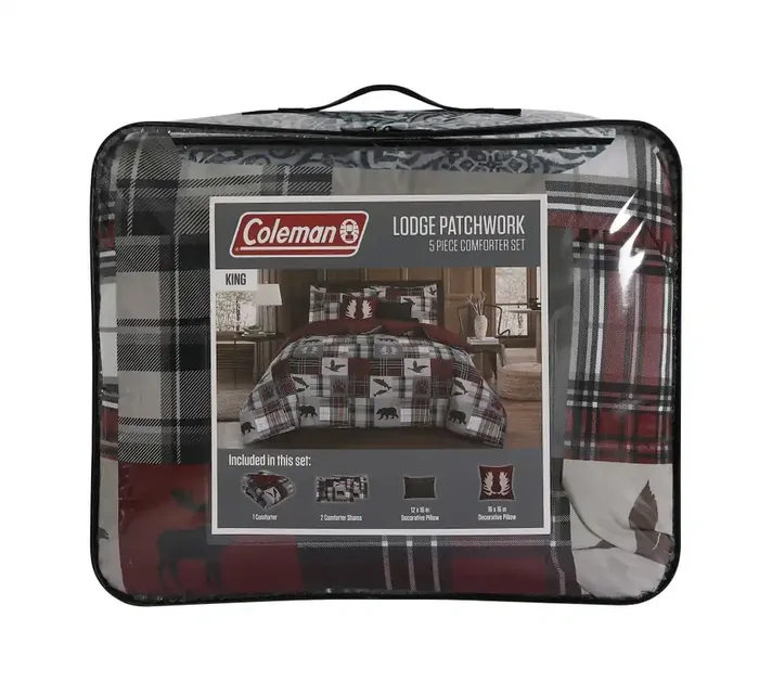 Coleman Lodge Patchwork Animals & Plaid Comforter Set