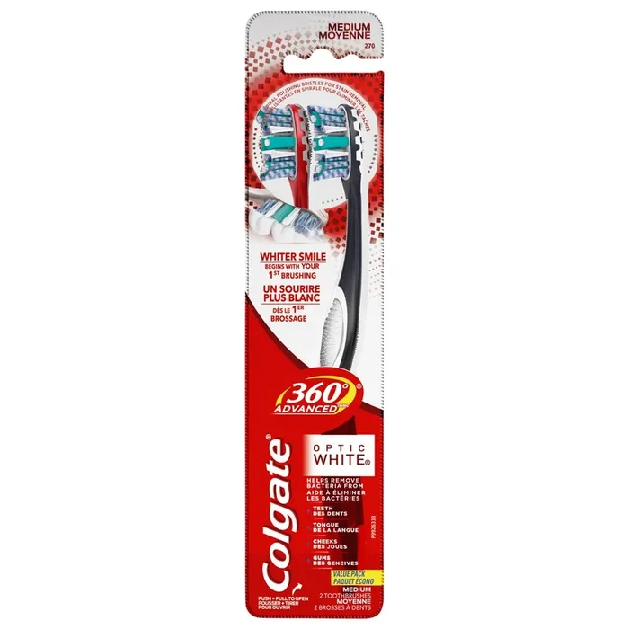 Colgate 360 Advanced Optic White Medium Toothbrush