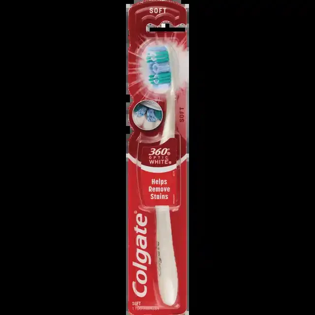 Colgate 360 Optic White Toothbrush, Soft Bristle