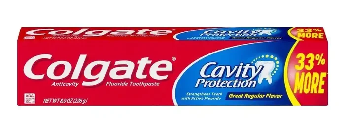 Colgate Cavity Protection Toothpaste with Fluoride, Great Regular Flavor – 8.0 Ounce