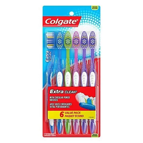 Colgate Extra Clean Original Manual Toothbrush – 6 Count
