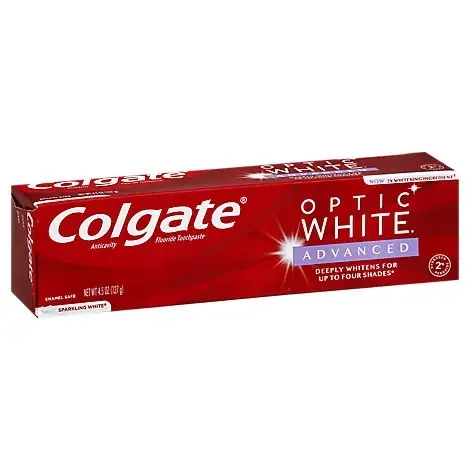 Colgate Optic White Advanced Toothpaste Anticavity Fluoride Sparkling White