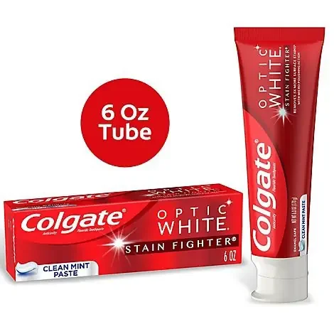 Colgate Optic White Stain Fighter Clean Mint Toothpaste – 6 Oz