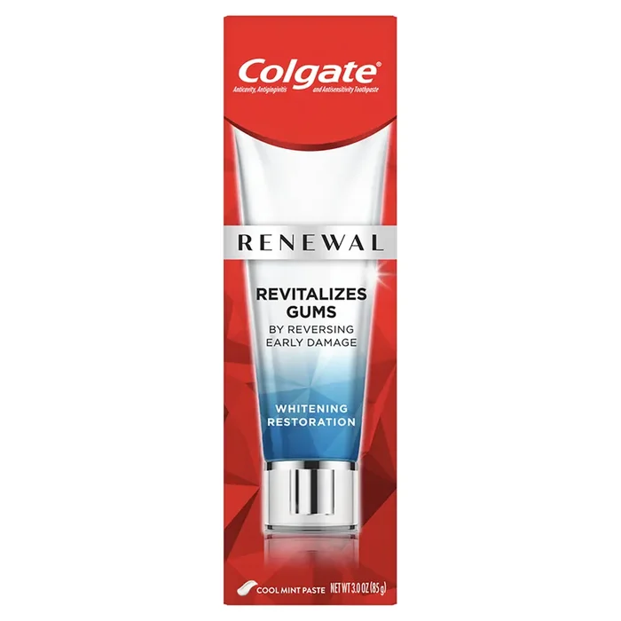 Colgate Renewal Gum Toothpaste, Whitening Restoration – Cool Mint Paste Formula (3 ounce)