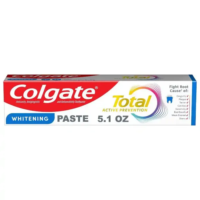 Colgate Total Active Prevention Whitening Toothpaste – Mint – 5.1oz