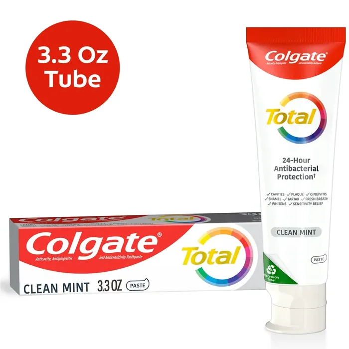 Colgate Total Toothpaste, Clean Mint, 3.3oz