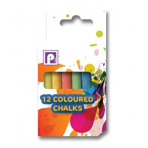 Coloured Chalks 12 Pack