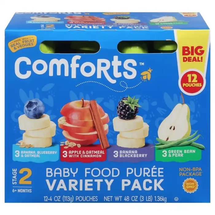 Comforts Baby Food Puree Mixed Variety Pouch