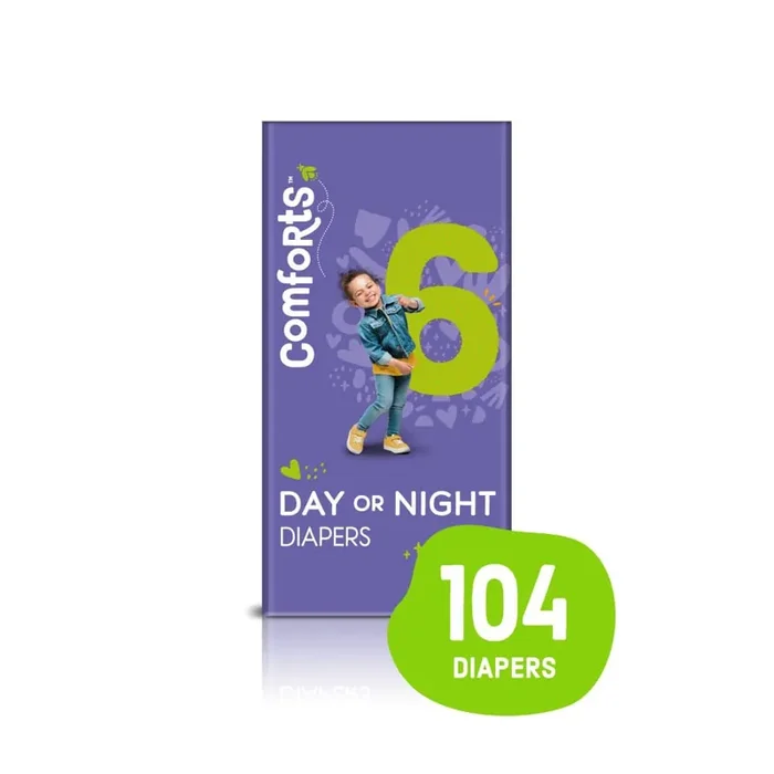 Comforts Size 6 Day Or Night Diapers Super Value Box
