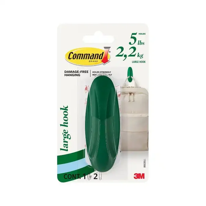 Command Damage-Free Large Designer Hook Watermelon