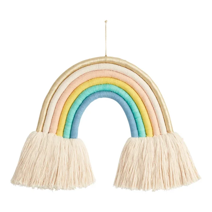 Cotton Yarn Rainbow Wall Hanging