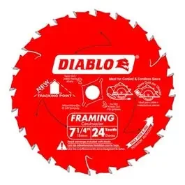 Decking & Framing Saw Blade, 24-TPI, Carbide-Tipped, 7-1/4-In.