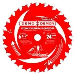 Demo Demon Circular Saw Blade, Carbide, 6-1/2-In. x 24T