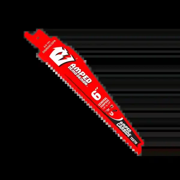 Diablo 6/9TPI AMPED™ Demo Demon™ Carbide Teeth Reciprocating Saw Blades for General Purpose Cuts