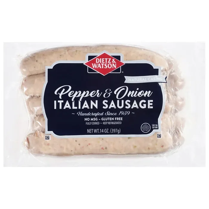 Dietz & Watson Pepper & Onion Italian Sausage 14 oz