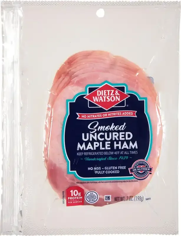 Dietz & Watson Smoked Uncured Maple Ham 7 oz