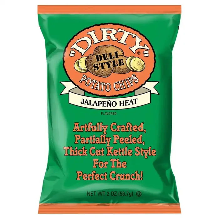 Dirty 2 oz “Dirty” Jalapeño Heat Deli Style Potato Chips