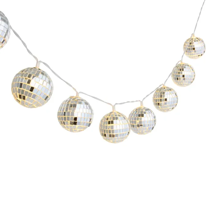 Disco Ball LED Battery Operated String Lights