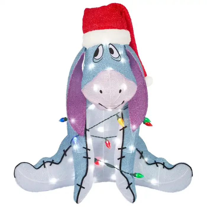 Disney 2.5-ft LED Eeyore Tinsel Yard Decor