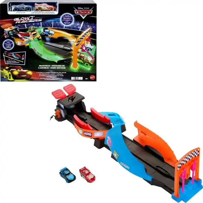 Disney and Pixar Cars Glow Racers Launch & Criss-Cross Playset