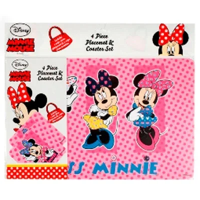 Disney Minnie Mouse Placemat and Coaster Set