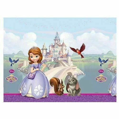 Disney Sofia The First Magical Castle Party Table Cover 180cm x 120cm