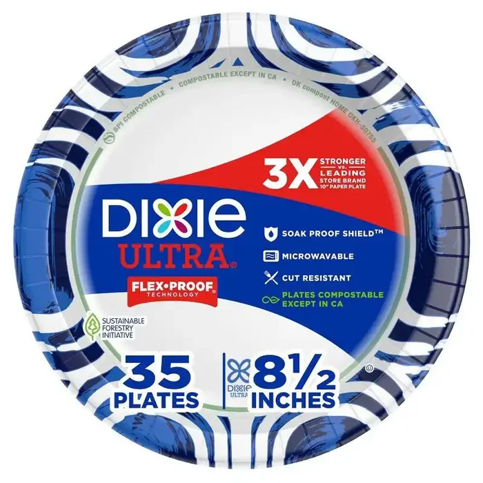 Dixie Ultra 8.5″ Paper Plates – 35ct