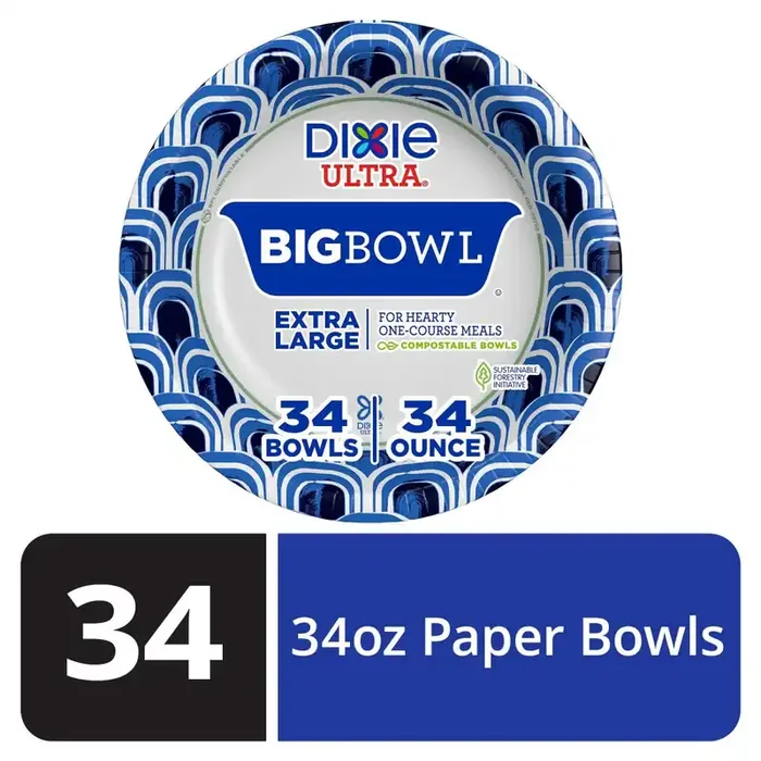 Dixie Ultra Large Printed Paper Bowls