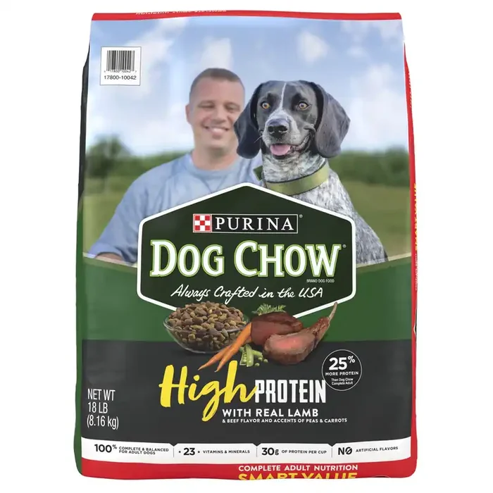 Dog Chow Purina Dog Chow High Protein Dry Dog Food, High Protein Recipe With Real Lamb & Beef Flavor